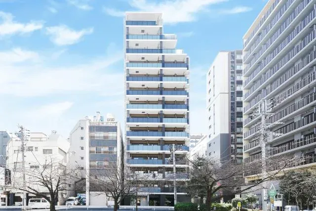 Exterior of the Renaissance Court Kinshicho furnished apartment building operated by Cove in Tokyo